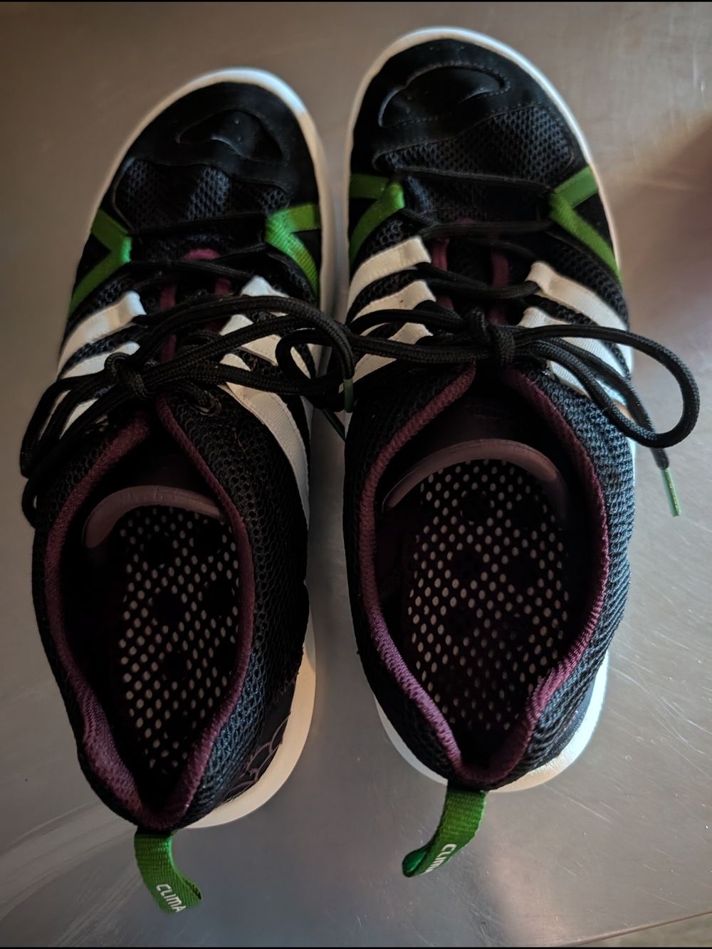 adidas Black White Green Men’s Boat Shoes